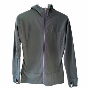 MEC Grey Hooded Zip-Up Technical Jacket Performance Outdoor l
